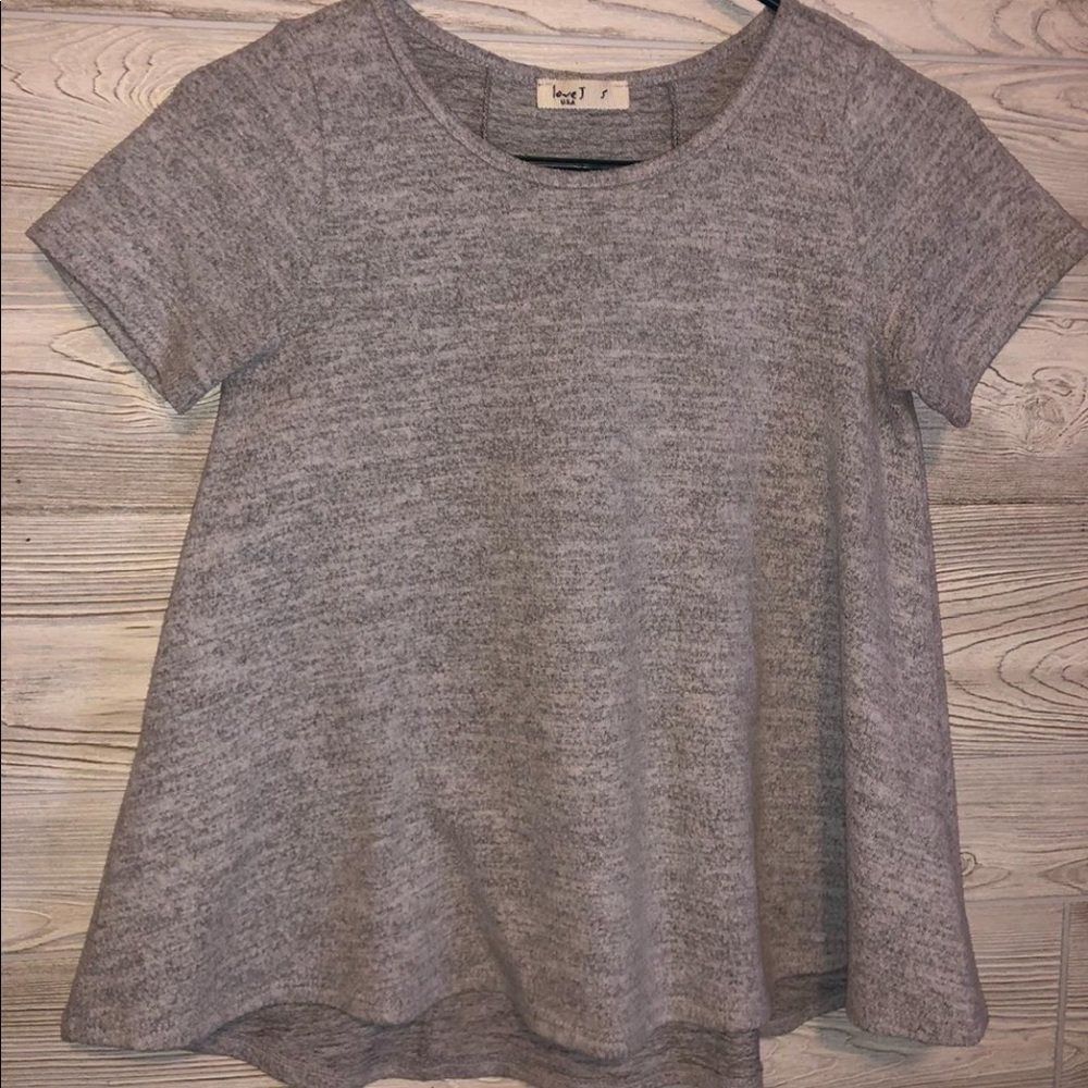 super soft grey short sleeve